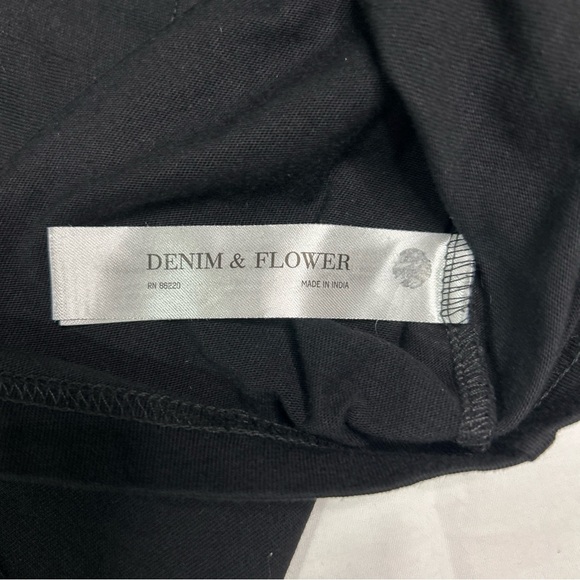 Denim & Flower Shirt Women’s Large Graphic Print T Shirt Top Casual Los Angeles - Picture 6 of 11